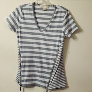 Michael Michael Kors Gray/Stripe Shirt